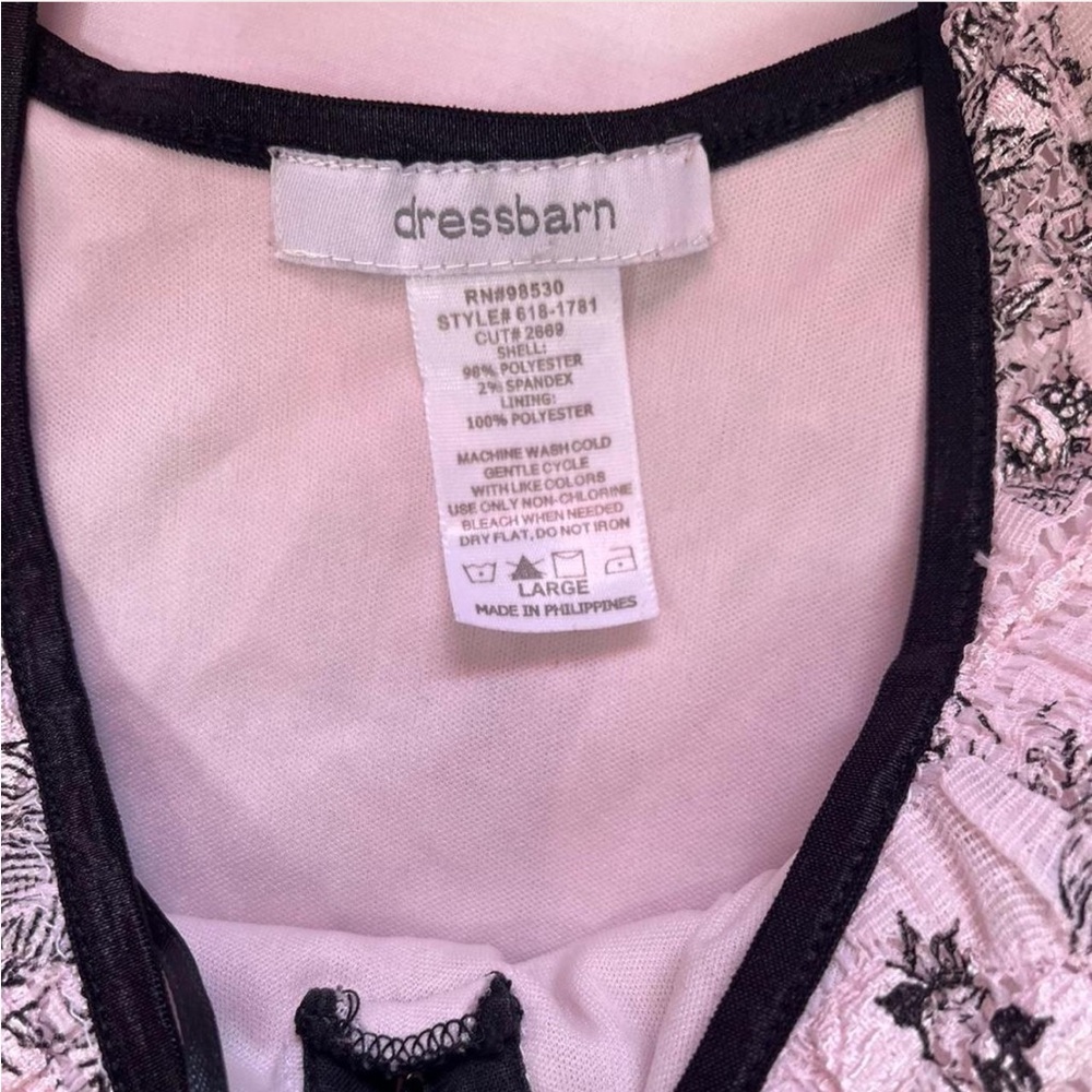 y2k top with lace-up detail and ruffle hem by Dressbarn size L - Picture 6 of 7